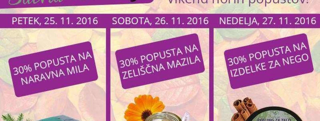 Vikend norih popustov posebej za vas